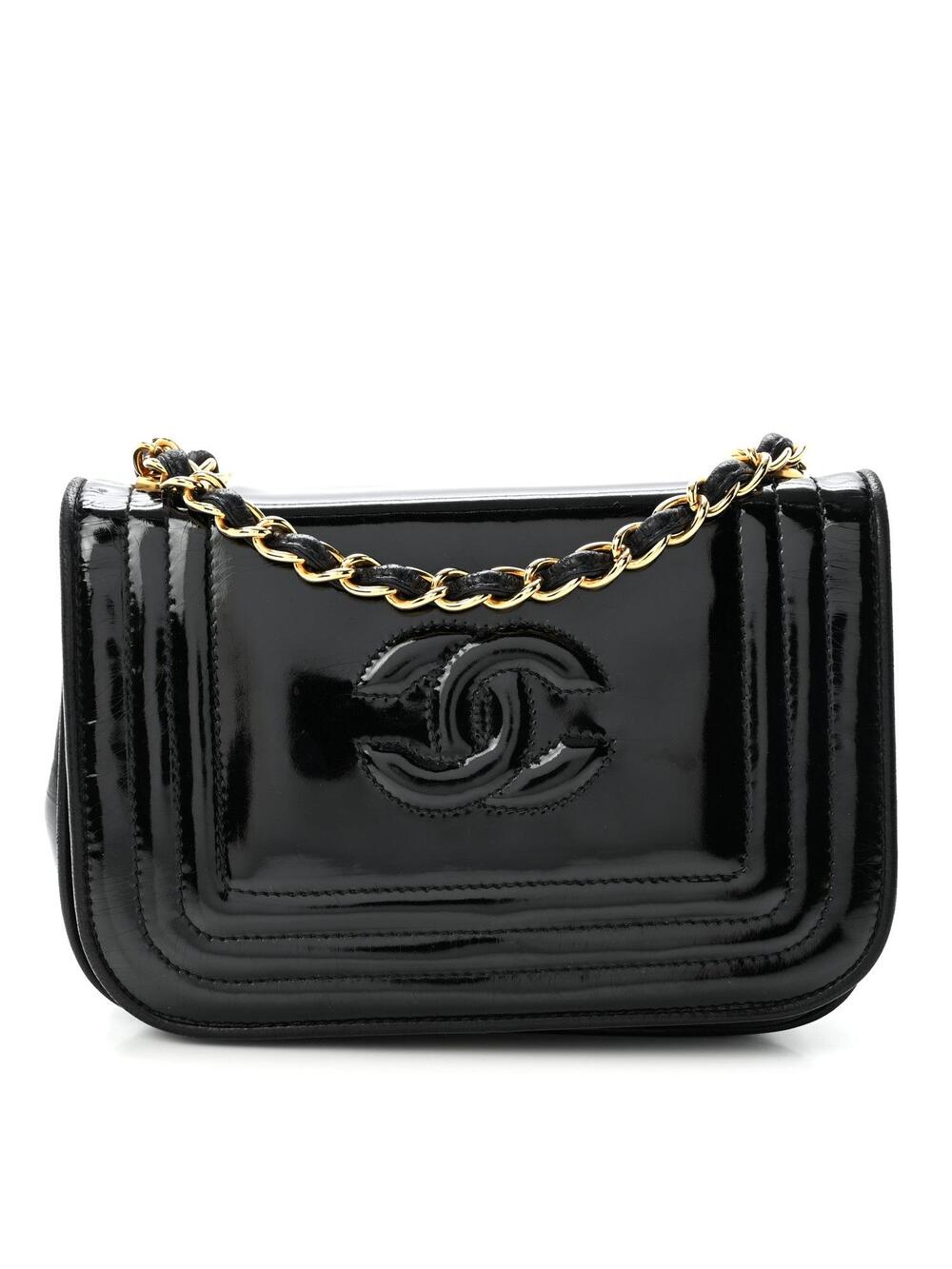 Chanel Patent Mini Flap Black #277697C12B